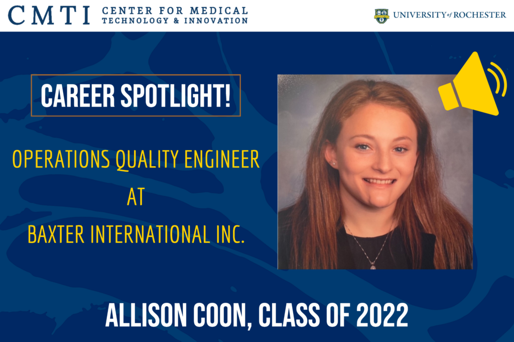 Allie Coon starts at Baxter International Inc.!